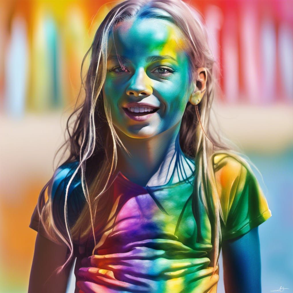 Fluorescent Watercolor Painting