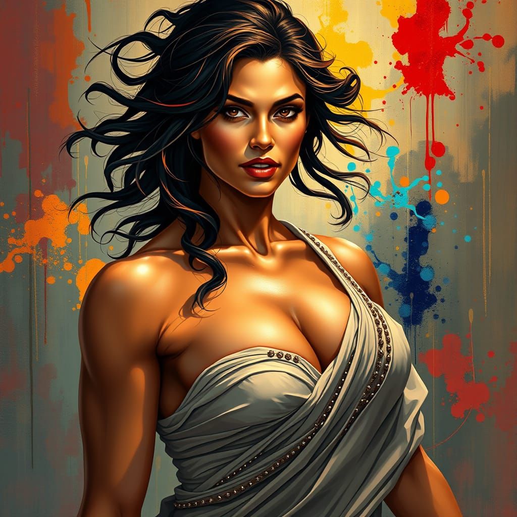 Goddess Unveiled in Vibrant Mediterranean Splendor