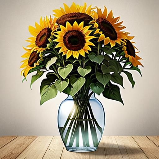 Sunflower Field in Vase