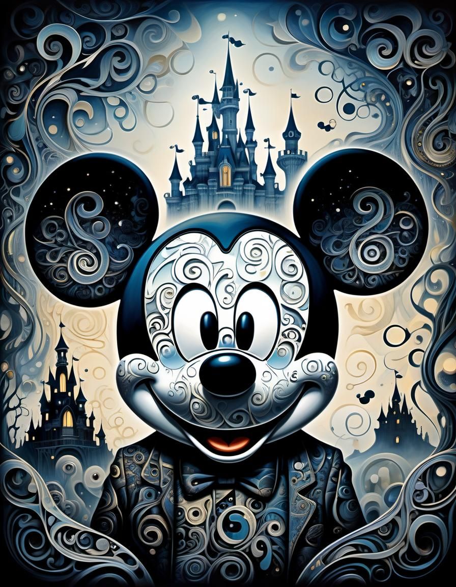 Surreal Anthromuscular Figure in Dreamlike Landscape