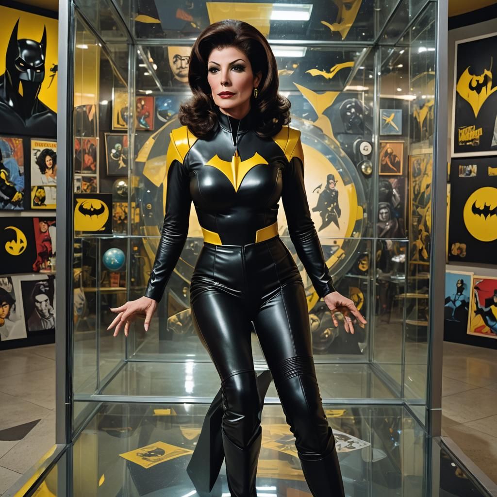 Deanna Troi as Batwoman in Glass Cube