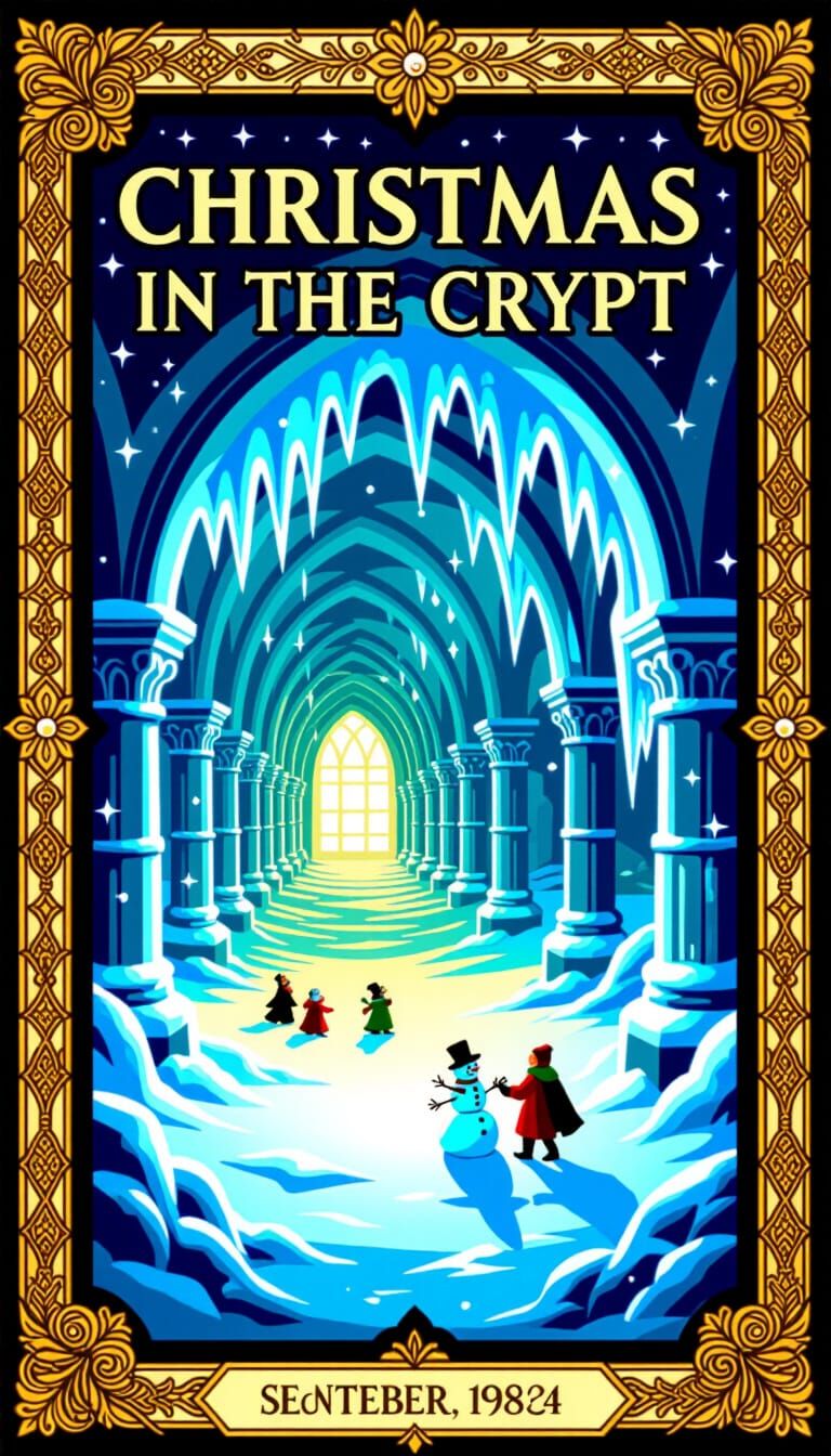 Christmas in the Crypt: A Haunting Holiday Scene