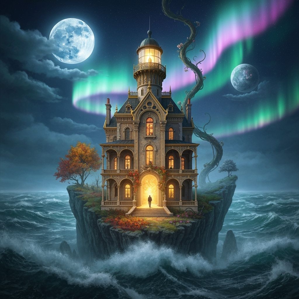Surreal Lighthouse Palace Portal to Another World