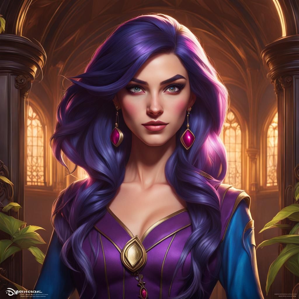 Mal of Disney Descendants: Hyperdetailed Portrait