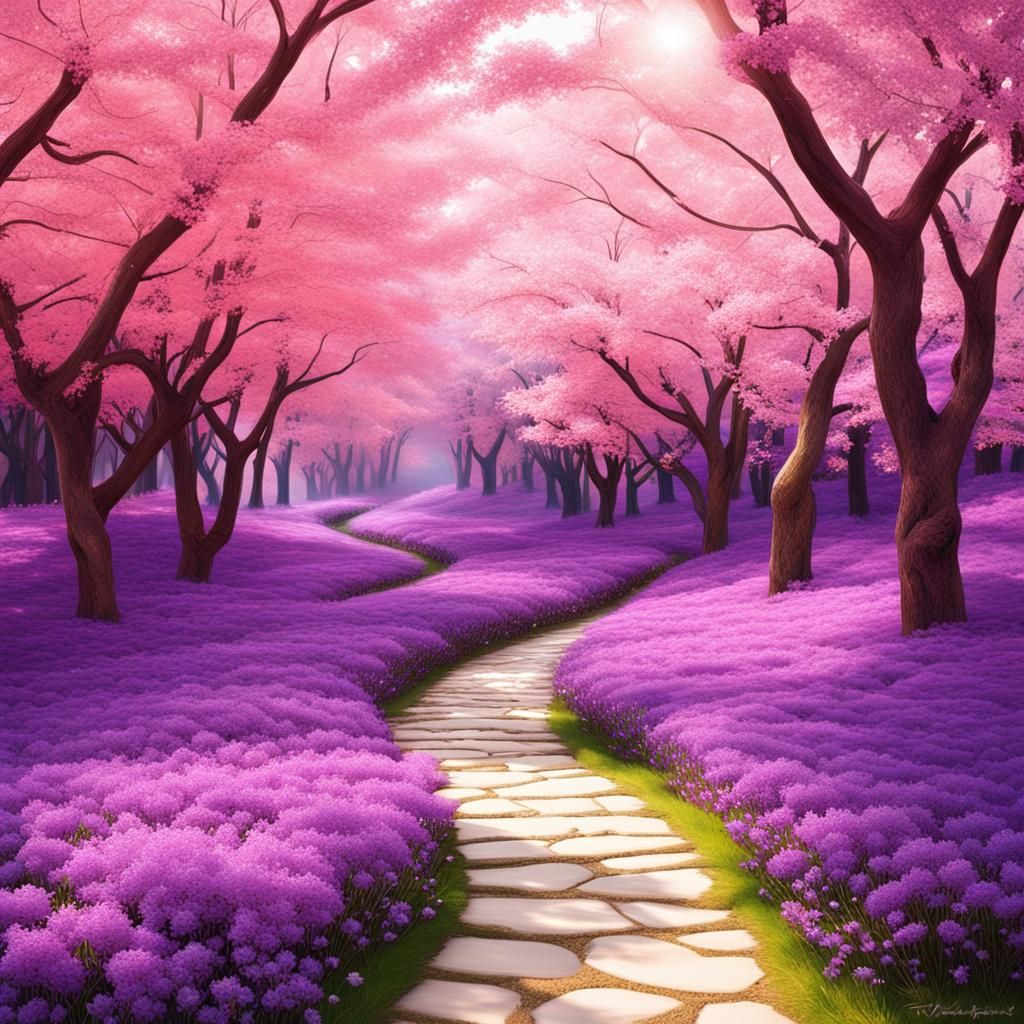 Pastel Paradise: A Perfect AI-Generated Landscape