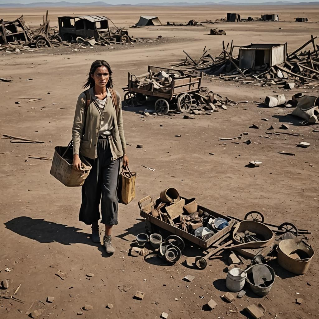 Woman's Journey Through a Wasteland