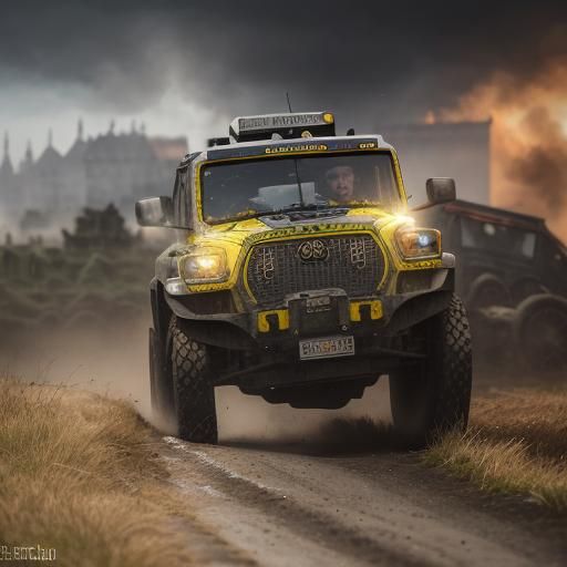 Surreal Stone Statue on Tropical Island