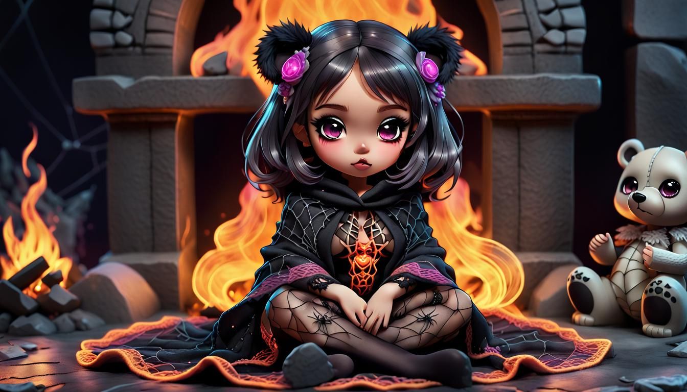 Chibi Bratz Portrait in Anime Style