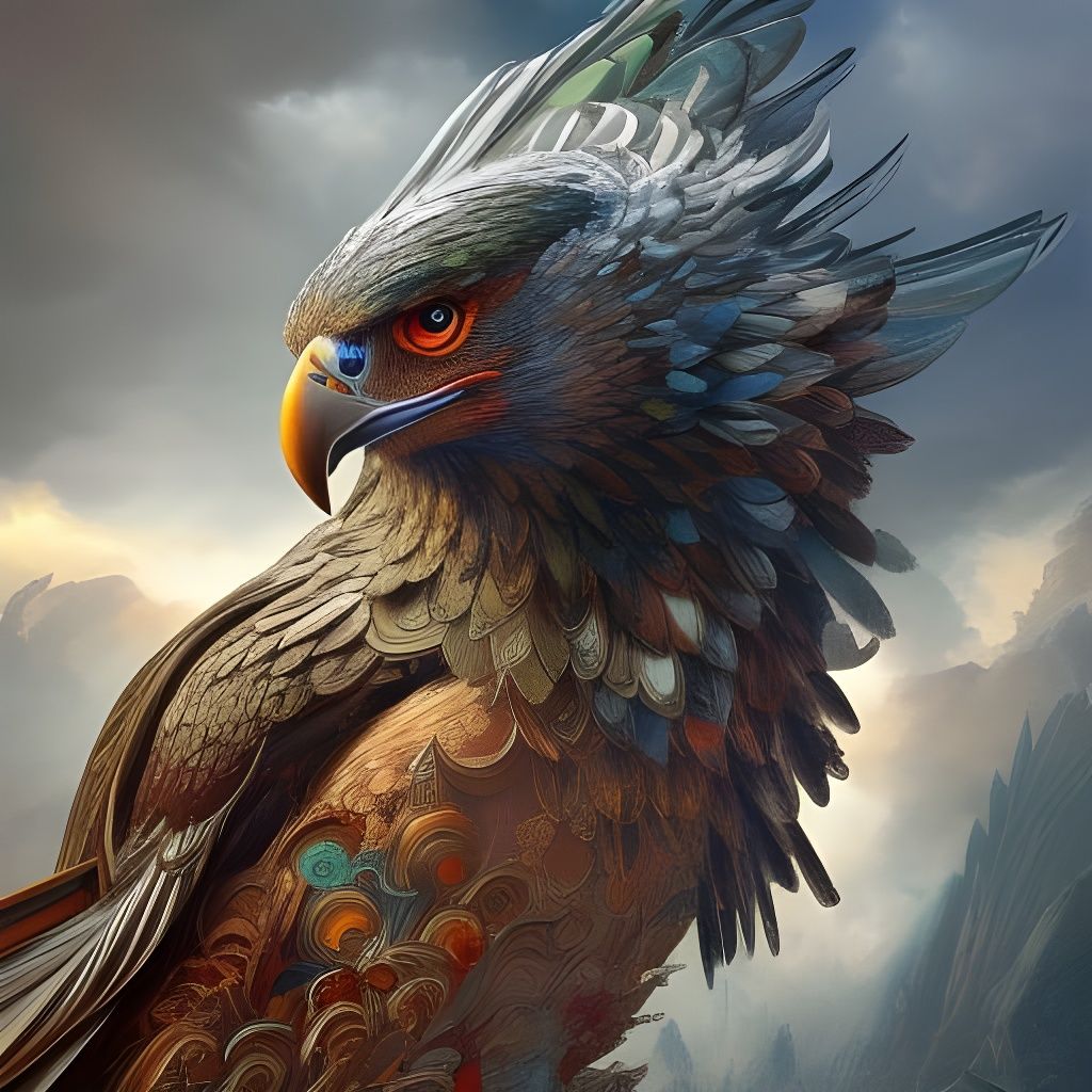 Epic Eagle God Digital Matte Painting