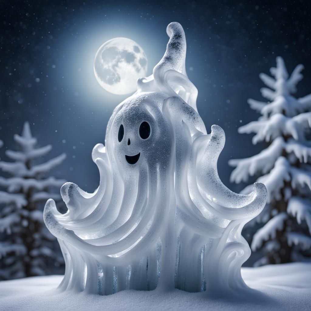 Ghost ice sculpture