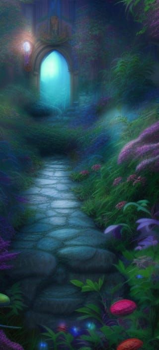 Whimsical Fairy Wonderland heavenly sunshine beams divine bright soft focus holy in the clouds ethereal fantasy hyperdet...