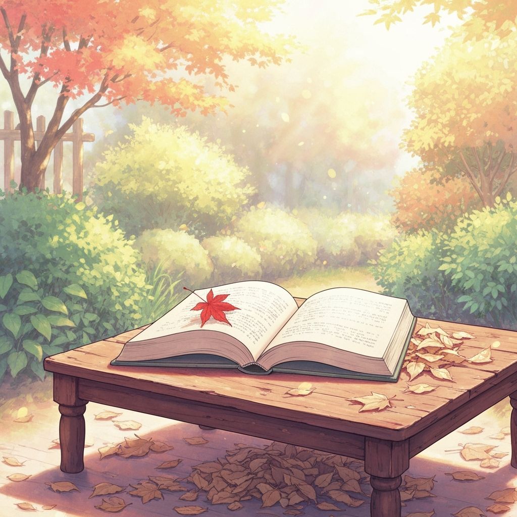 Autumn Garden Book in Anime Style