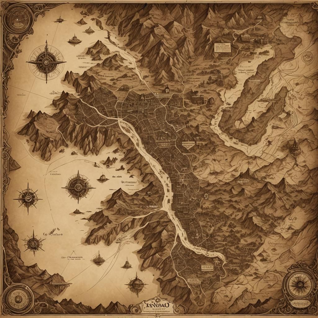 Sepia Travel Poster to Xanadu: Fantasy Concept Art