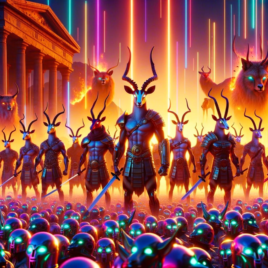 Antelope Warriors Vow Unity in Fiery Landscape