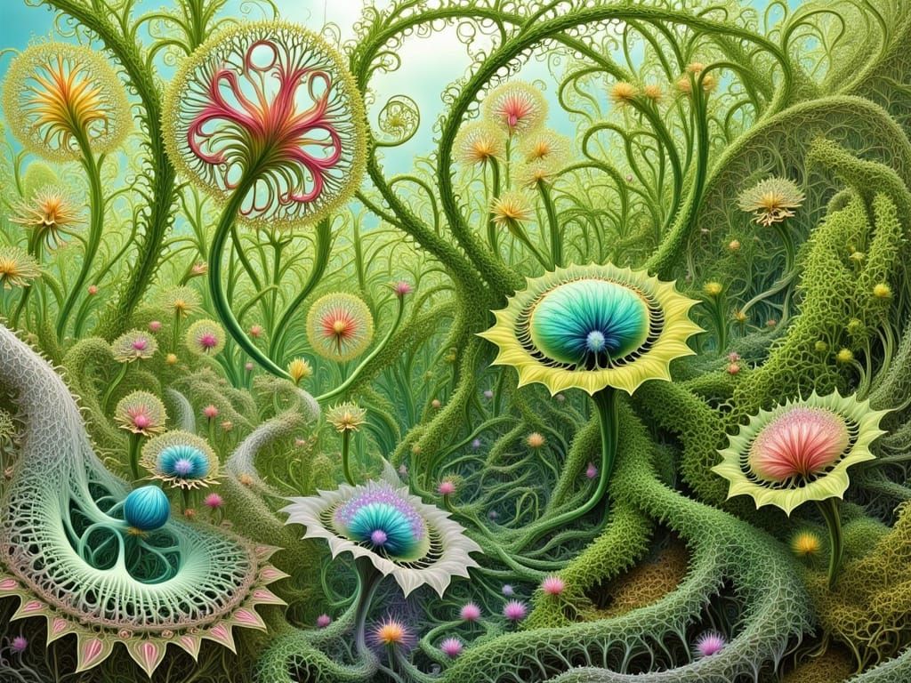 Intricate Abstract Landscape in 3D Fractal Style