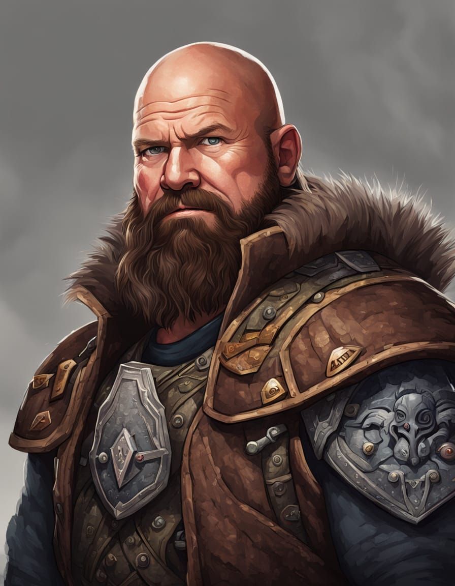 Dwarf Steve Austin in Fantasy Digital Art