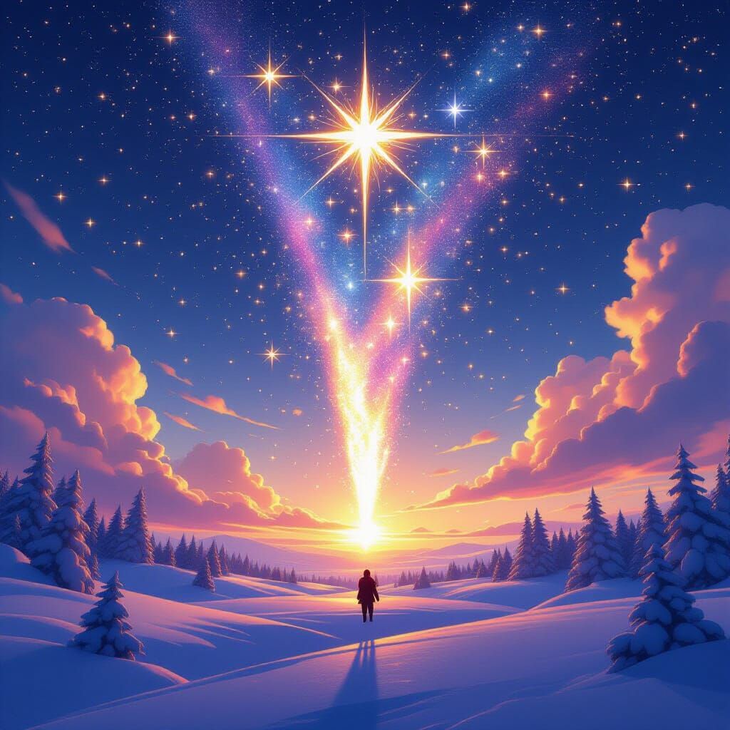 Christmas Starfall Celestial Phenomenon