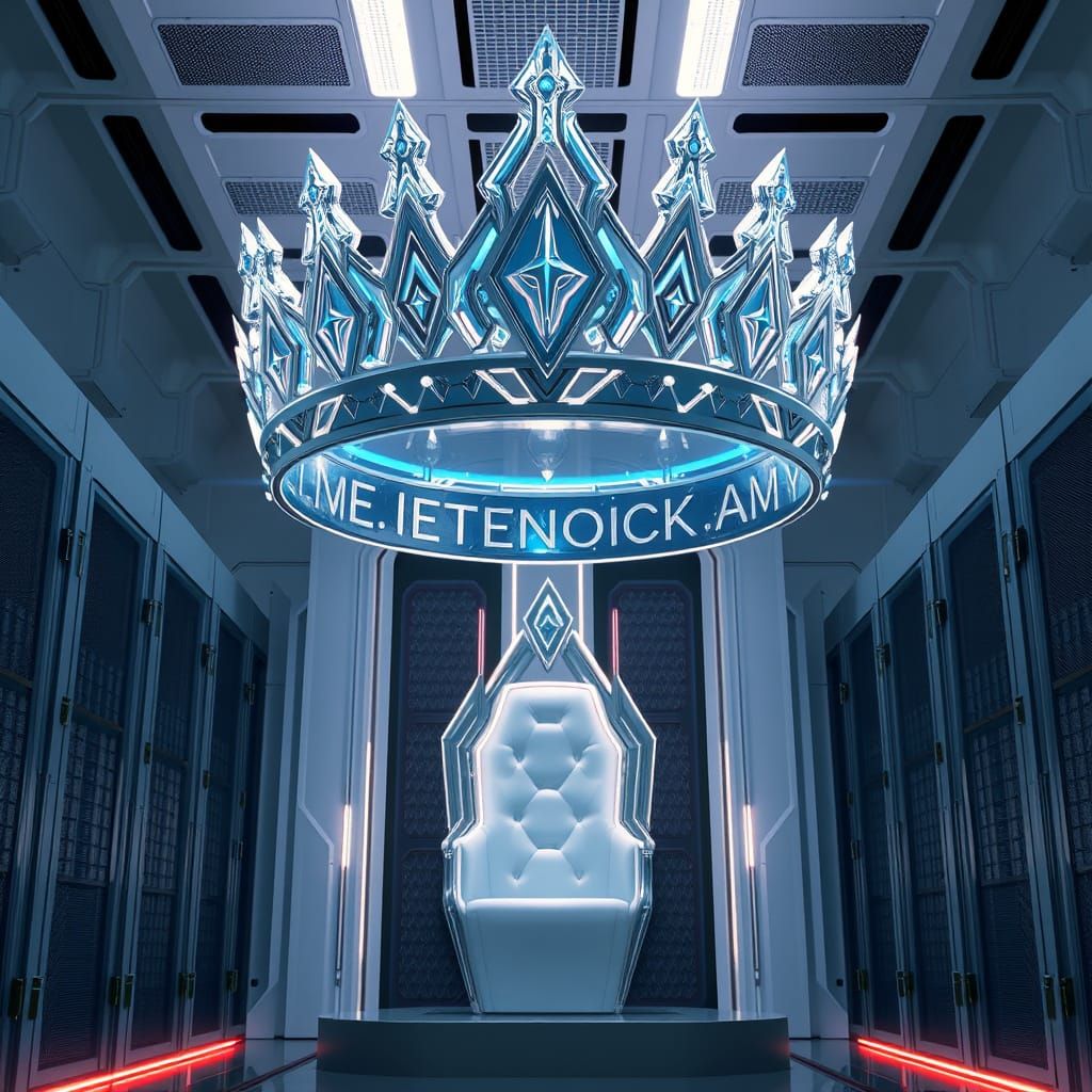 Sleek Technocratic Tiara in Data-Center Cathedral