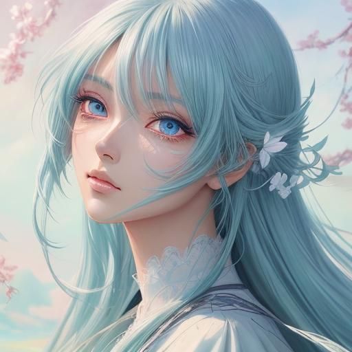 Detailed Manga Eyes in Pastel Colors