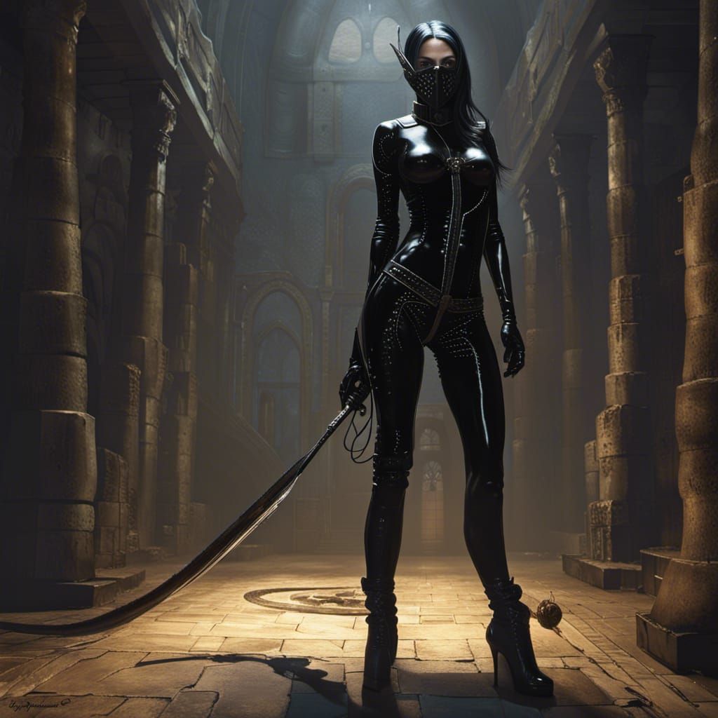 Dominant Woman in Dungeon: Dark Fantasy Concept Art