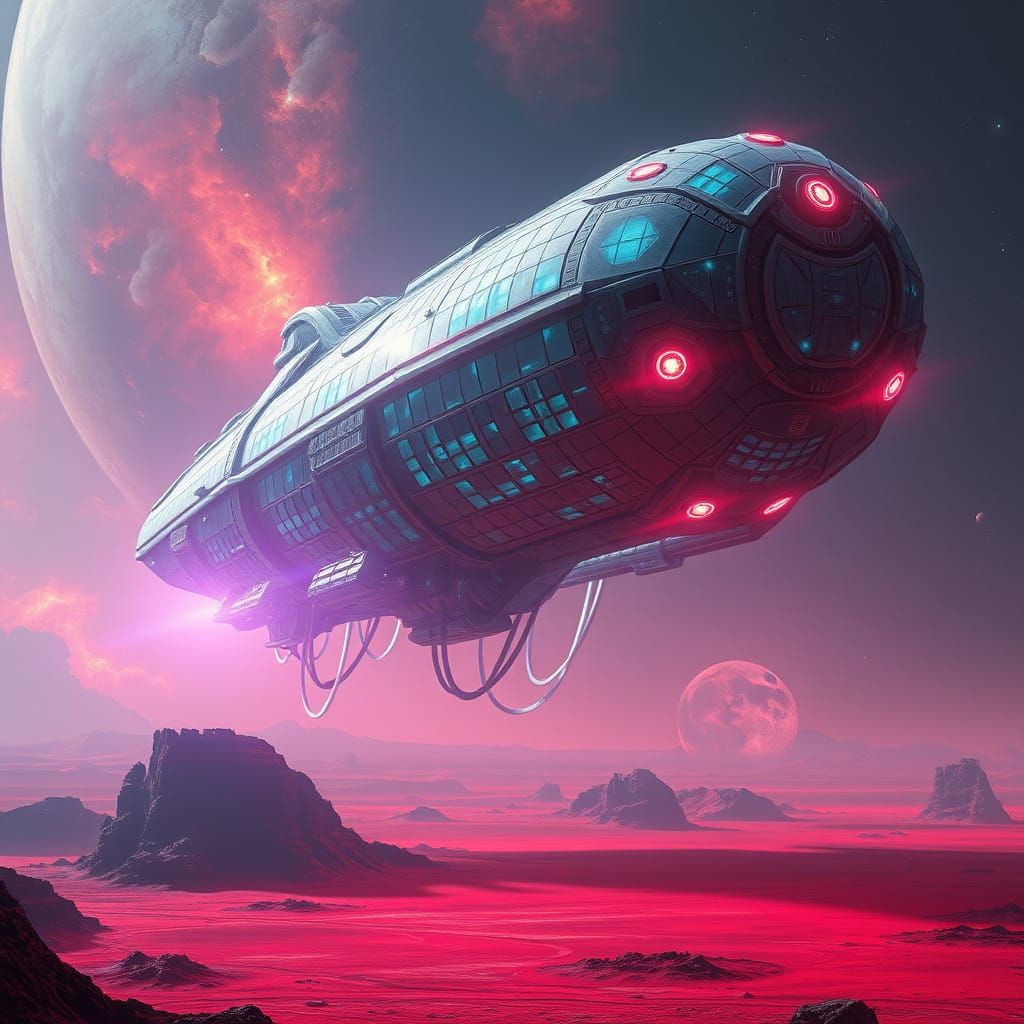 Ethereal Alien Mothership in Futuristic Visions