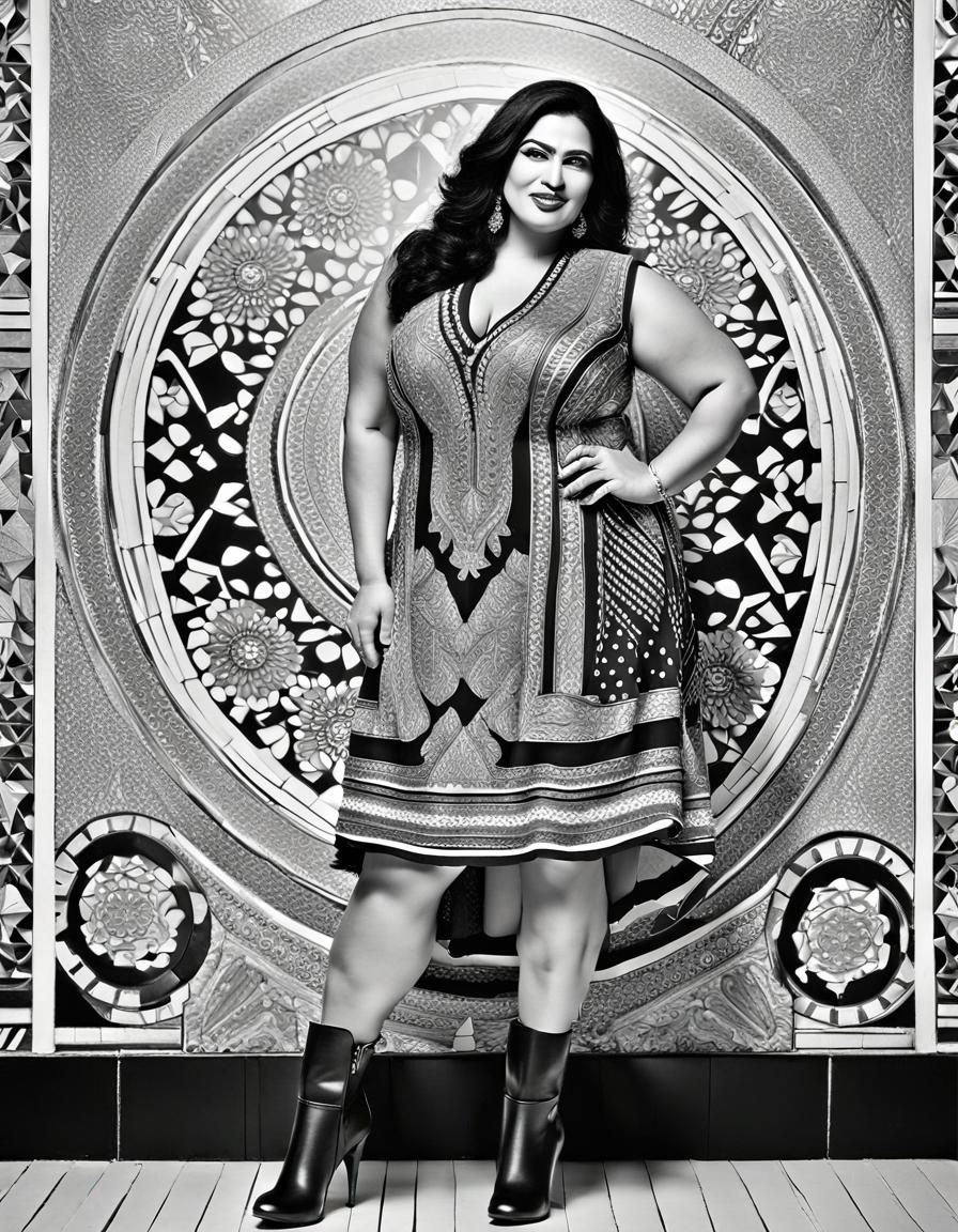 Elegant Black and White Portrait in Retro Style