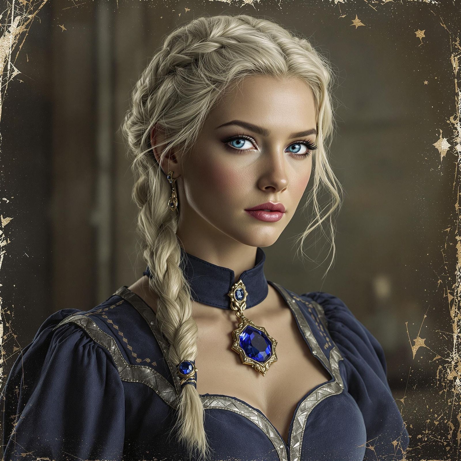 Ethereal Norse Goddess, Intricately Textured in 3D Art Style