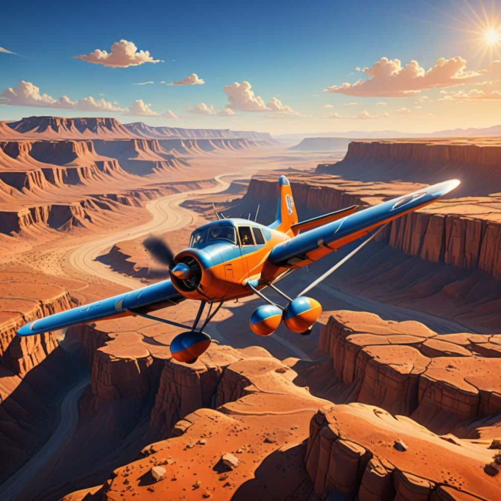 Vibrant Desert Adventure with Dusty Crophopper