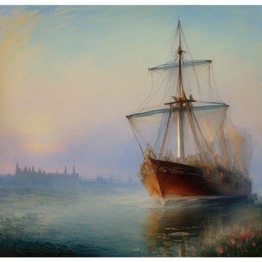 Masterpiece Watercolor Art: Turner and Monet Inspired