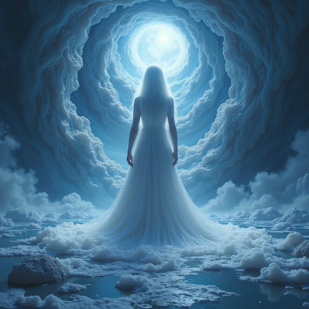Majestic Salt Lady in Ethereal Dreamscape