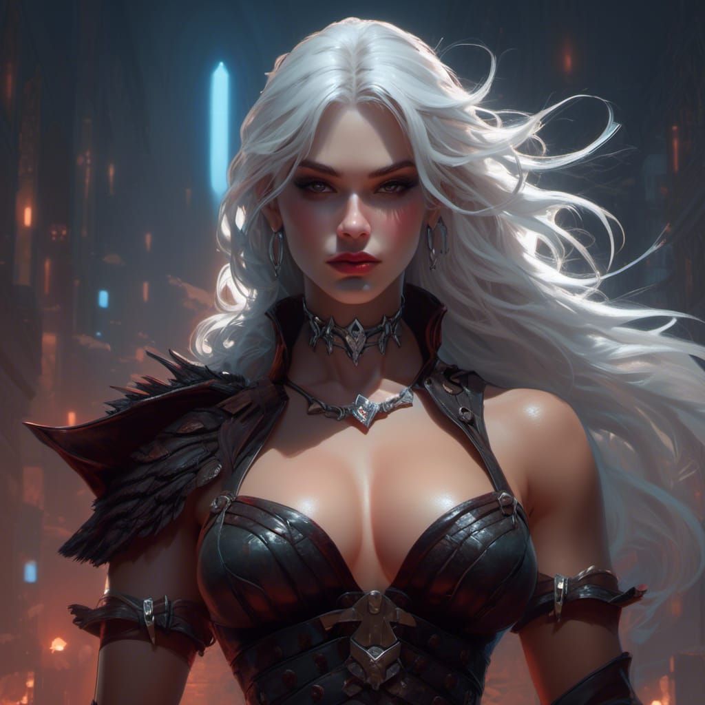 Muscular Vampire Barbarian in Dark Fantasy Style