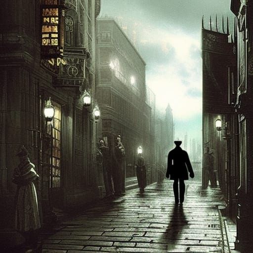 Dramatic Digital Painting of Jack the Ripper