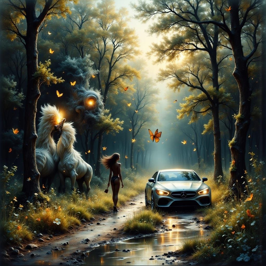 A Desolate Roadside at Dawn