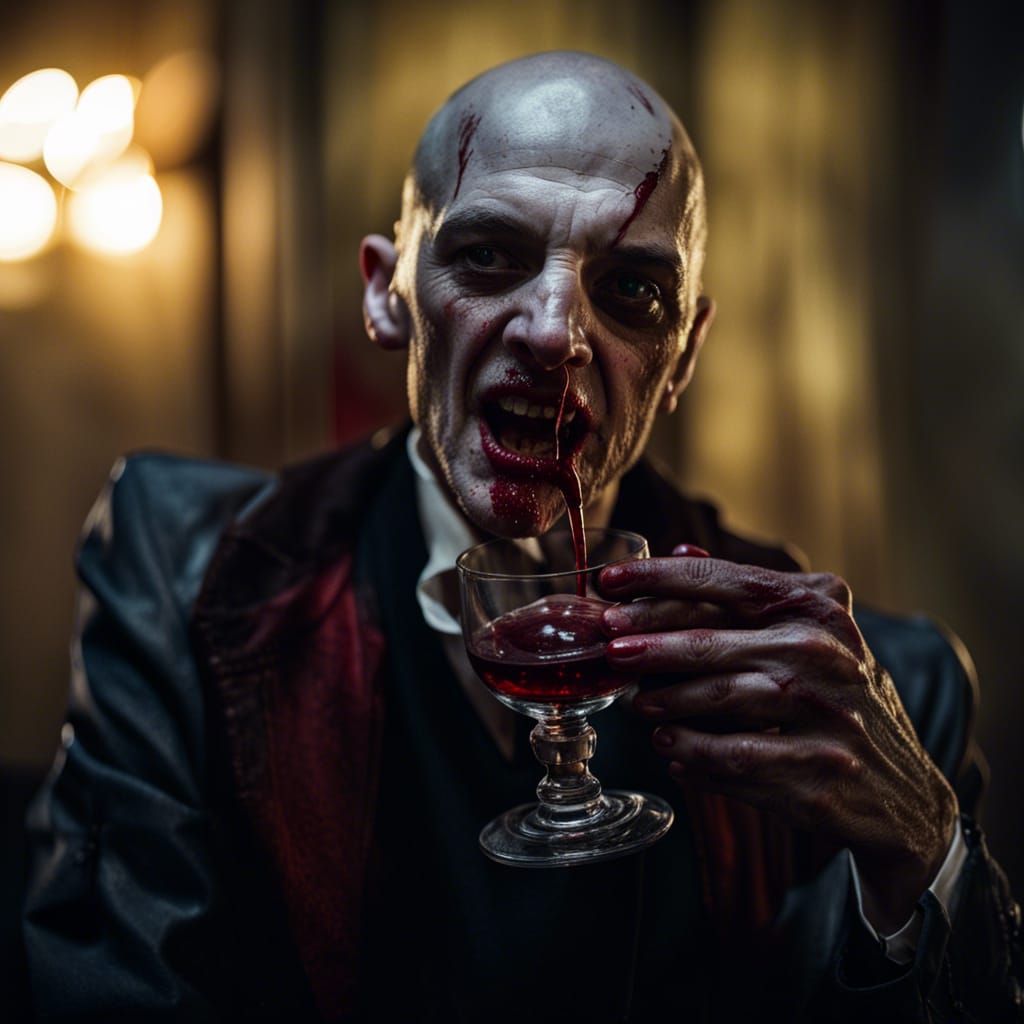 Dark Vampire Portrait of Horror