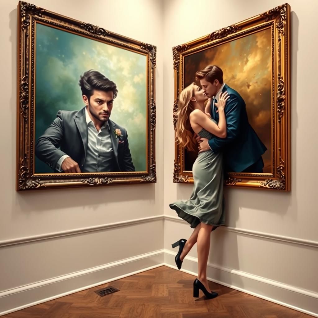 Paintings Come to Life with a Kiss