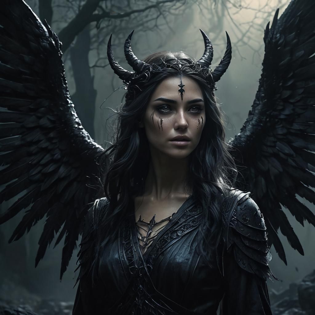 Mystical Transformation of a Dark Fantasy Succubus