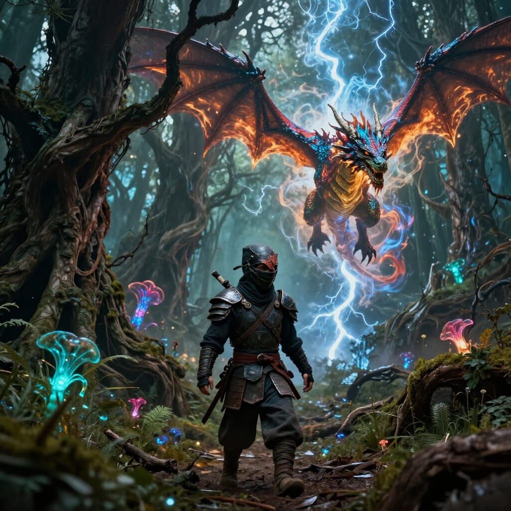 Mutant Ninja and Dragon in Elemental Chaos