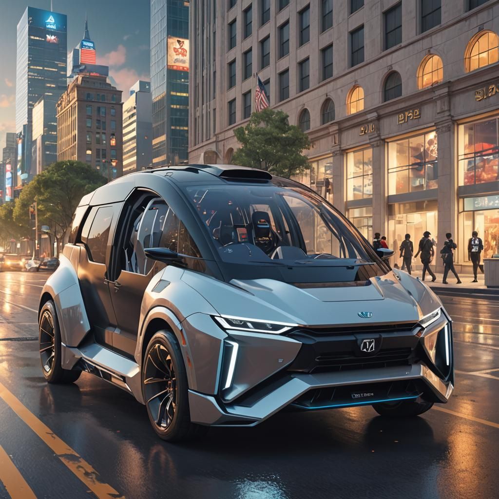 Futuristic Vehicle in the United States: 3D Anime Art