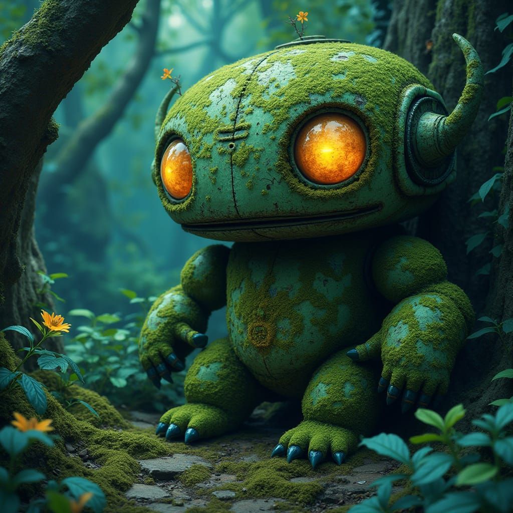 Ancient Stone Deity Awakens in Alien Jungle