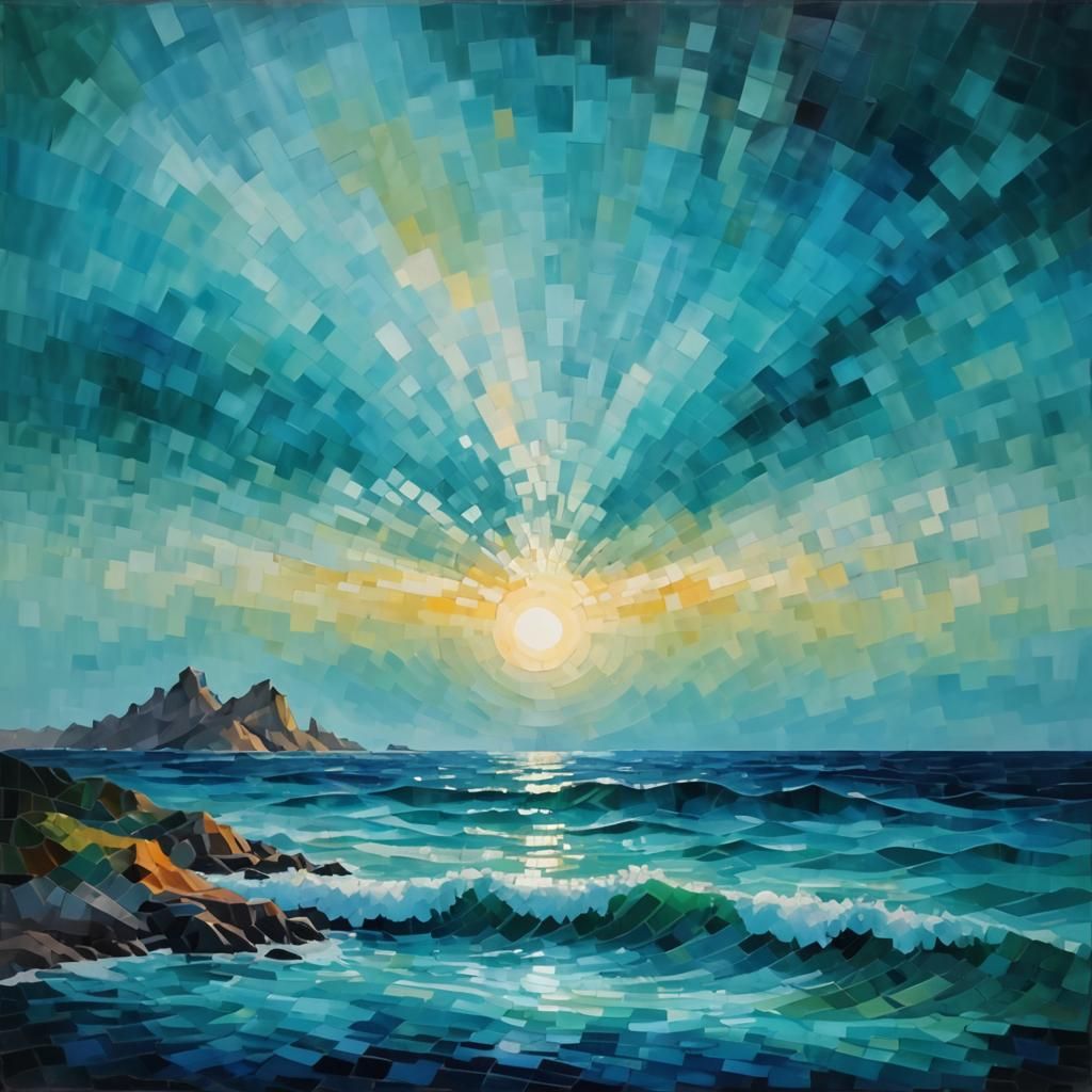 Vibrant Mosaic Patchwork in Sharp Focus