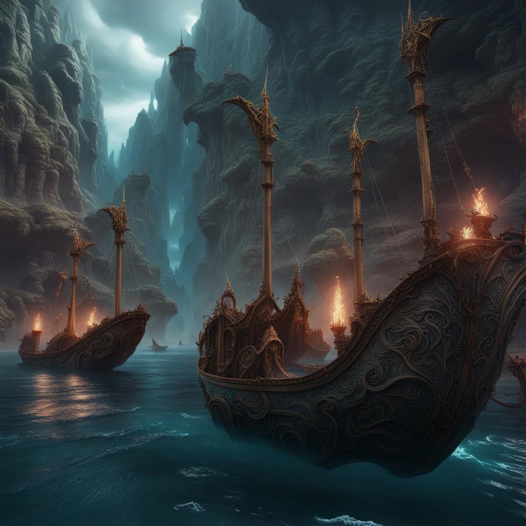 Enchanting Sirens in Detailed Fantasy Concept Art