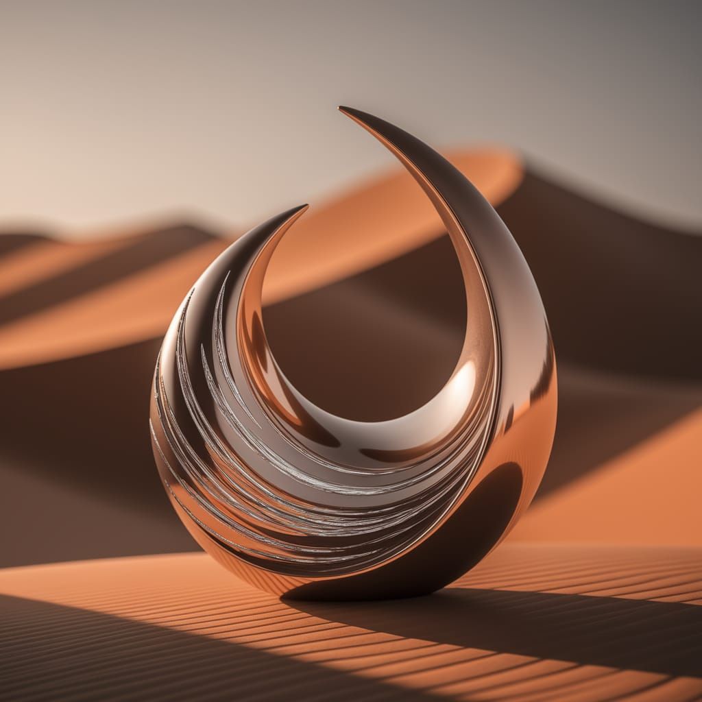 Ethereal Bronze Sculpture with Silver Accents