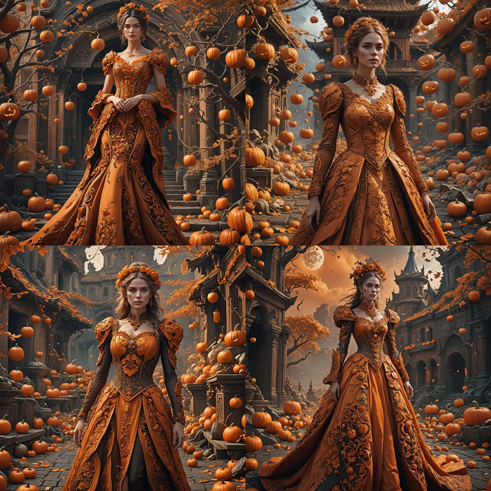 Pumpkin Dress: Fantasy Concept Art
