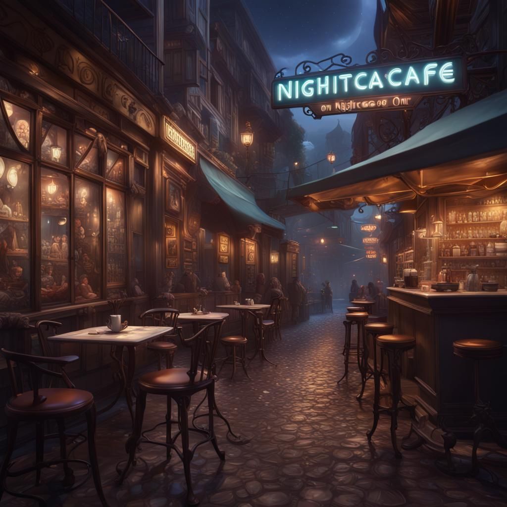 NightCafe: A Cafe of AI Art in Detailed Matte Painting