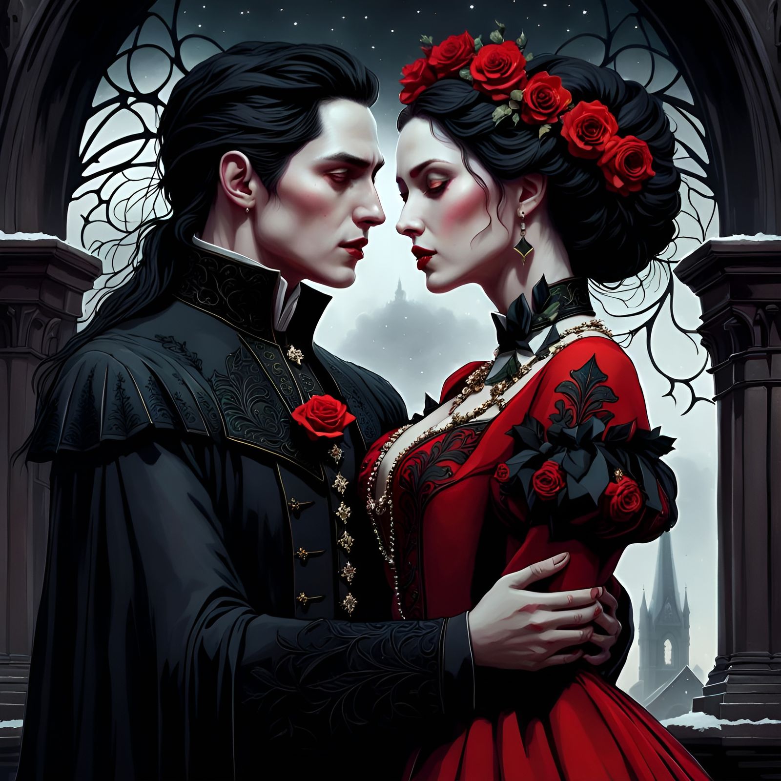 Beautiful Victorian Gothic Couple