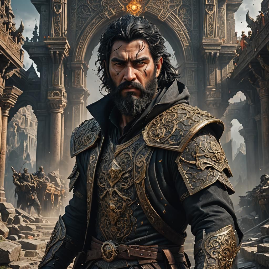 Man Displays Contempt in Detailed Fantasy Art