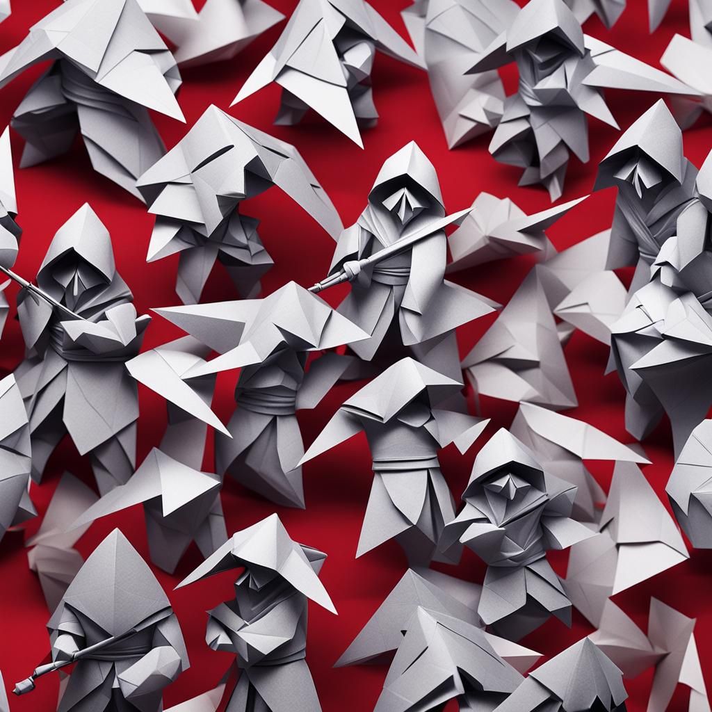 Origami Assassin Papercraft in 8K Resolution