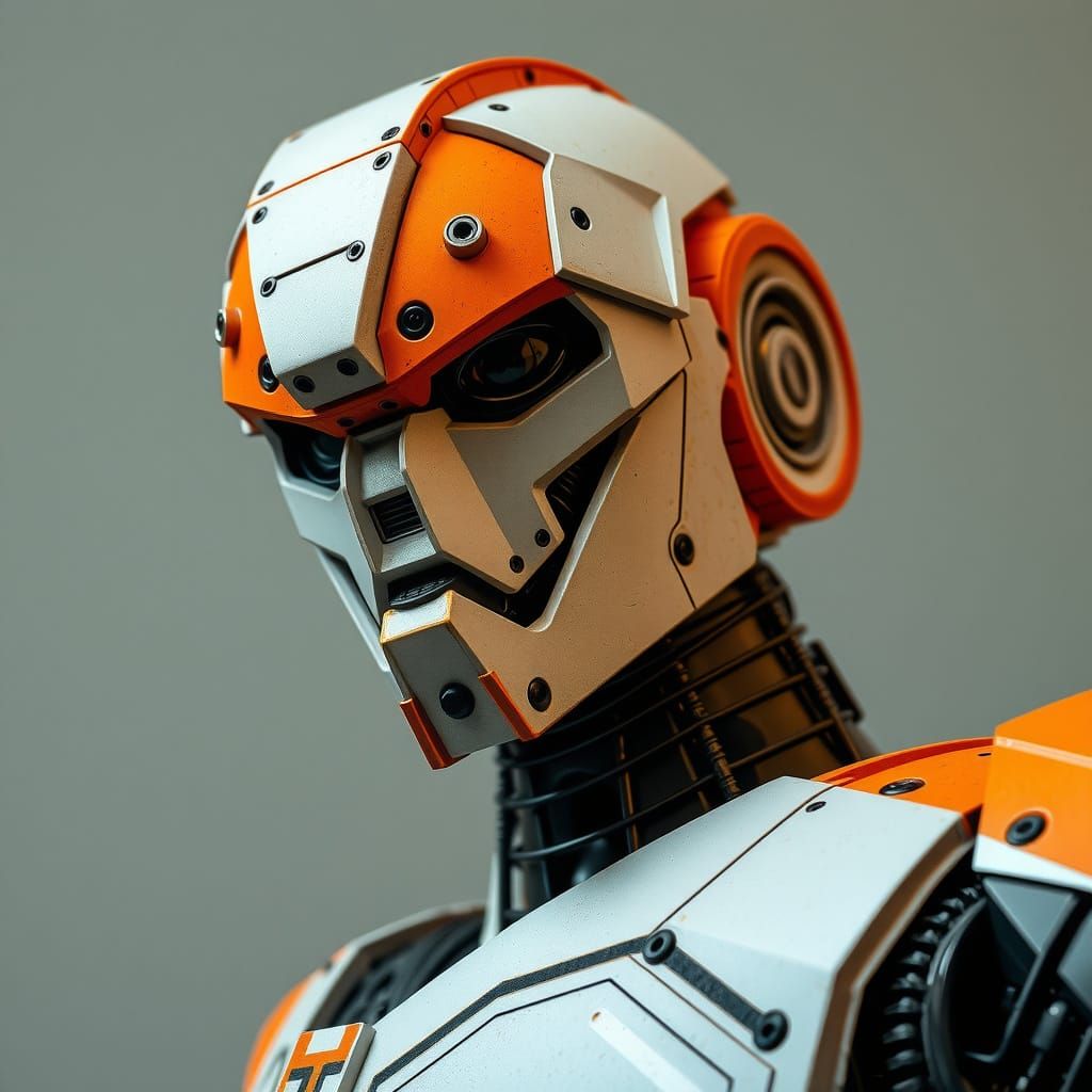 Striking Robot Head with Blunt Features