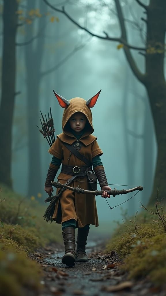 Lalafell Archer in Mystical Black Forest