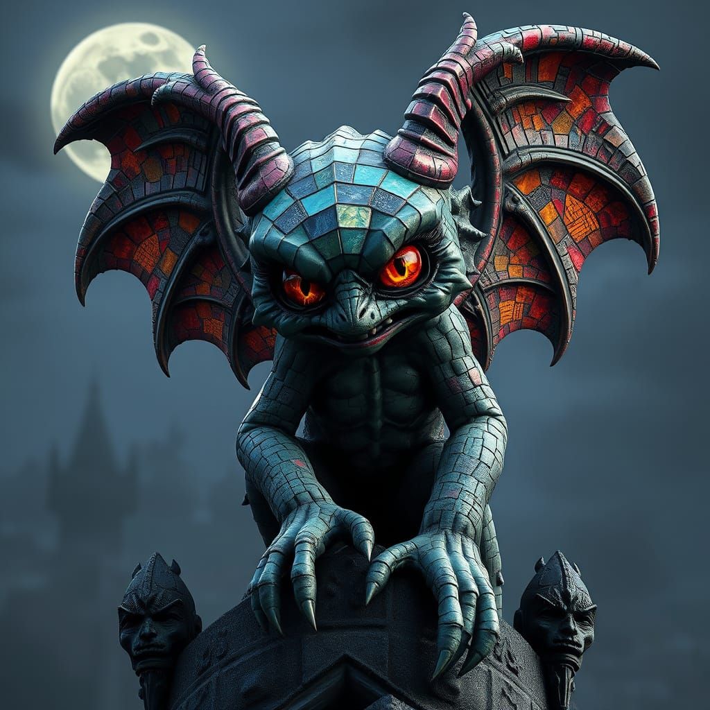Mosaic gargoyle